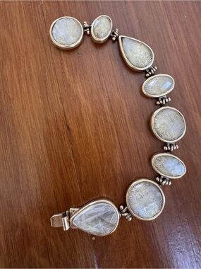 Lucky Brand Gold-Tone Bracelet with Rutilated Quartz Cabochons